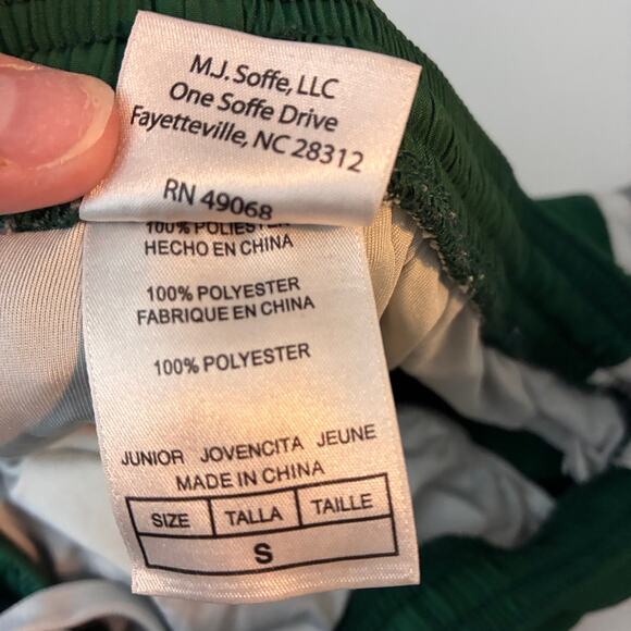 Soffe Low Rise Running Shorts Juniors Small Y2K Vintage Green Track 90's Cheer - Picture 7 of 9